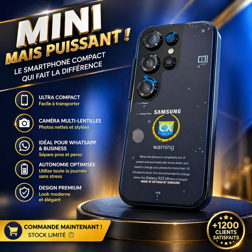 Mini Smartphone Samsung Ultra25 – Puissance & Style dans ta main